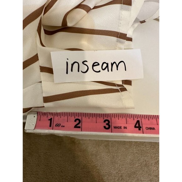 Womans Striped Jumpsuit Sz S/M Minimal Quiet Luxury Capsule Beachy Resort Cruise - Picture 3 of 14